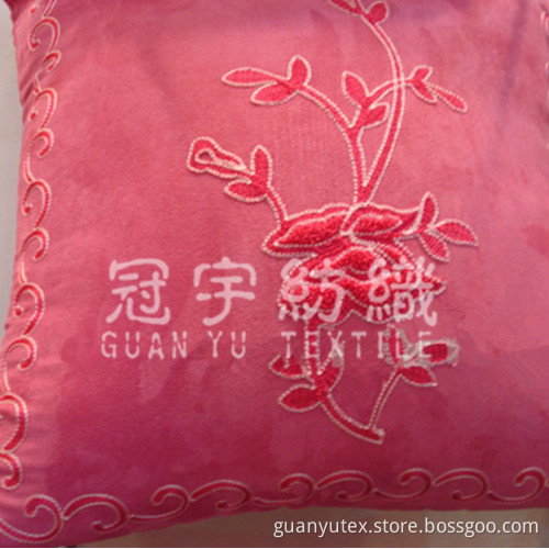 Suede Embroidery For Cushion Fabric (GYZD-011)